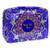 Makeup Bag Blue mandala flower Cosmetic Case Zipper Pouch Water-resistant Travel Cosmetic Organizer for Women and Girls 7.3x3x5.1in