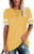 Womens T Shirts Short Sleeve Tunic Tops Loose Crewneck Color Block Casual Tee Shirts Blouses Yellow Womens T Shirts Short Sleeve Tunic Tops Loose Crewneck Color Block Casual Tee Shirts Blouses Yellow