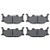 KMG Front Brake Pads Compatible with 2009-2011 Yamaha FZ6R - Non-Metallic Organic NAO Brake Pads Set
