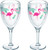 Tervis 1243024 Flamingo Pattern Tumbler with Wrap 2 Pack 9oz Wine Glass, Clear