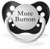 Personalized Pacifiers Mute Button Pacifier in Black