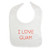 Mashed Clothing I Love Guam Cotton Baby Bib -White-