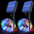 Solar Rope String Lights LED Solar Powered String Lights 33Ft 100 LEDs Fairy Lights 8 Modes Color Changing Tube Light Outdoor Waterproof for Garden Party Decoration -Multicolor,2 Pack-