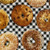 Black White Checkered Fabric with Bagel Fabric by Timeless Treasures -per 0.5 Yard Unit-