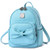 Mini Backpack Purse for Women Teenage Girls Bowknot Fashion Backpack Cute Leather Backpack Light Blue