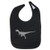 Mashed Clothing Velociraptor Dino -Silver- Cotton Baby Bib -Black-