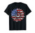 American Flag Sunflower Graphic Tee 4th of July Plus Size T-Shirt