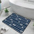 Anmaseven Door Mat Indoor Doormat Non Slip Door Navy Blue Decor,Horizontal Marine Knots Ropes Figures Undone Bowline On The Bight Sailor Theme Image,Blue White 20x30 Inch
