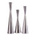 Set of 3 Silver Brushed Metal Taper Candle Holders Candlestick Holders, Vintage & Modern Decorative Centerpiece Candlestick Holders for Table Mantel Wedding Housewarming Gift (Shiny Silver, S+M+L/SET) Set of 3 Silver Brushed Metal Taper Candle Holders Candlestick Holders, Vintage & Modern Decorative Centerpiece Candlestick Holders for Table Mantel Wedding Housewarming Gift (Shiny Silver, S+M+L/SET)