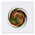 3dRose Image of White Figures In Red And Green Swirly Spiral - Quilt Squares -qs-335311-2-
