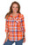 UG Apparel NCAA Clemson Tigers Boyfriend Plaid, Orange/Purple, Medium