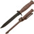 Shadow OPS Brown Fixed Blade Tactical Knife with Sheath and Attachment