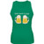 St. Patrick's Day Don't Touch My Beer Jugs Juniors Soft Tank Top Kelly Green LG