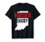 Hoosier Daddy Indiana State Map Gift T-Shirt