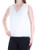Bar III Womens V-Neck Sleeveless Pullover Top Ivory S