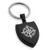 Tioneer Black Stainless Steel Nautical Star Compass Shield Keychain Keyring