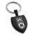Tioneer Black Stainless Steel Formidable Kong Gorilla Shield Keychain Keyring