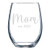 Gift for New Mom, Stemless Wine Glasses -Mom est 2021-