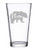 Parent Bear Negative Space Text Silhouette - Laser Engraved Pint Glasses for Beer, 16 oz Stein -Mama Bear-
