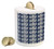 Ambesonne Acanthus Piggy Bank, Continuous Classic Botanical Motif Pattern with Curls and Swirls, Ceramic Coin Bank Money Box for Cash Saving, 3.6" X 3.2", Night Blue and Eggshell