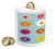Ambesonne Gerber Daisy Piggy Bank, Blooms of Various Vibrant Petals Flower Pattern, Printed Ceramic Coin Bank Money Box for Cash Saving, Pale Blue Multicolor