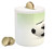 Ambesonne Sports Piggy Bank, Vector Image of Football Soccer Ball Artwork with Green Ombre Background Image, Printed Ceramic Coin Bank Money Box for Cash Saving, Black and White