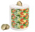 Ambesonne Tropical Piggy Bank, Exotic Pattern with Plumeria Hibiscus Monstera Palm Flowers and Leaves, Printed Ceramic Coin Bank Money Box for Cash Saving, Red Pale Yellow Green