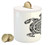 Ambesonne Turtle Piggy Bank, Maori Tattoo Style of Sea Animal Tribal Spiral Form Tropical, Printed Ceramic Coin Bank Money Box for Cash Saving, Black and White