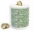Ambesonne Floral Piggy Bank, Classic Rose Branches Victorian Petals Romantic Botanical Blossom Pattern, Printed Ceramic Coin Bank Money Box for Cash Saving, Reseda Green Cream