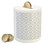 Ambesonne Floral Piggy Bank, Scroll Style Pattern with Curled Leaf Motifs Abstract Modern Mosaic Tile, Printed Ceramic Coin Bank Money Box for Cash Saving, Black Blue and White