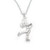 Sterling Silver Ice Figure Skating Charm Necklace, 16 Inch