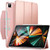 ESR Trifold Case Compatible with iPad Pro 12.9 Inch 2021 -5th Generation-, Translucent Stand Case with Clasp, Auto Sleep and Wake, Pencil 2 Wireless Charging, Ascend Series, Rose Gold