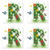 Ambesonne Letter R Coaster Set of 4, Uppercase R with Flora and Fauna Wildflowers Daisies Butterflies and Grass, Square Hardboard Gloss Coasters for Drinks, Green Multicolor