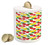 Ambesonne Fruit Piggy Bank, Graphic Colorful Cherries with Leaves Pattern Fresh Ripe Juicy Tasty Summertime, Printed Ceramic Coin Bank Money Box for Cash Saving, Red Yellow Green