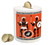 Ambesonne Retro Piggy Bank, Historical in Greece Theme Mystical Cultures, Printed Ceramic Coin Bank Money Box for Cash Saving, Orange Black White