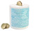 Ambesonne Blue and White Piggy Bank, Abstract Swirls Ocean Sea Inspired Pattern in Modern Hand Drawn Style, Printed Ceramic Coin Bank Money Box for Cash Saving, Blue and White