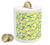 Ambesonne Lemons Piggy Bank, Blooming Lemon Flowers on Tree Branches with Buds and Ripe Fruits, Printed Ceramic Coin Bank Money Box for Cash Saving, Fern Green and Pale Yellow