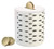 Ambesonne Dandelion Piggy Bank, Abstract Pattern with Summer Spring Flower Fluff Monochrome Modern Natural, Printed Ceramic Coin Bank Money Box for Cash Saving, Black and White