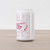 Ambesonne Love Cola Can Shape Piggy Bank, Valentines Day Words with Hearts Frame on Vertical Lines Romantic Calligraphy, Ceramic Cola Shaped Coin Box Money Bank for Cash Saving, Pink Red Blush