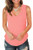 Jescakoo Summer Tank Tops for Women Plus Size V Neck Shirts Sleeveless Coral 2XL