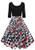 BOFETA Womens Dress Vintage Dress Half Sleeve Elegant Dress Plus Size White S