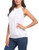 Parabler Womens Summer Casual Sleeveless Tops Lace Flowy Loose Shirts Tank Tops White Small