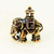 Tiny Indian Elephant Figurine Decorative Animal Statue Bronze Miniature Figure