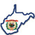 West Virginia State Pin, West Virginia State Lapel Pin Button