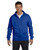 Hanes 78 Oz EcoSmart 50/50 Full-Zip Hood - Deep Royal - S - -Style  P180 - Original Label-