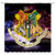 AMNYSF Harry Potter Decor Shower Curtain Hogwarts School of Witchcraft and Wizardry Logo Fantastic College Badge,70x70 Inch Waterproof Polyester Fabric Bathroom Accessories Curtains with Hooks