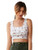 Romwe Women's Casual Basic Scoop Neck Sleeveless Summer Crop Tee T-Shirt Tank Top Vest Floral White M