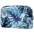 Women Makeup Bag,Cosmetic Storage Bag Summer Tropical Blue Leaves for Travel,Cosmetics Organizer