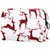 Women Makeup Bag,Cosmetic Storage Bag Red Plaid Deer for Travel,Cosmetics Organizer Women Makeup Bag,Cosmetic Storage Bag Red Plaid Deer for Travel,Cosmetics Organizer