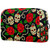 Inhomer Cosmetic Bag for Women Sugar Skulls With Red Rose Travel Makeup Case Handy Pouch Organizer Toiletry Bag Gifts